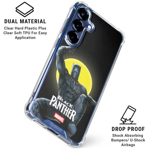 Marvel Black Panther Moon light Galaxy S25 Clear Case